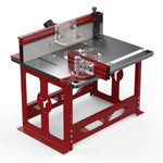 LinkMejor Bench Top Router Table Workbench with Miter Gauge / Profile Fence System / Dust Collection Port for Most Routers