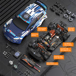 LinkMejor RX12 RTR 1/12 2.4G 4WD 80km/h 3S Brushless Drift Rally RC Car Gyro Metal Chassis Gear Oil Filled Shock LED Light Rocket Motor ESC High Speed Vehicles Models Toys