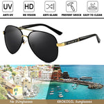 Men's Polarized Sunglasses Classic Fashion Metal Frame Pilot Sun Glasses for Traveling Surfing Driving Fishing UV400
