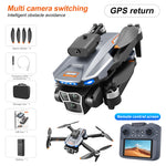 LinkMejor S158 GPS 5G WiFi FPV with 4.5inch LCD Screen Controller 720P HD Dual Camera Servo Gimbal 360° Obstacle Avoidance Brushless Foldable RC Drone Quadcopter RTF