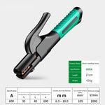Welding Electrode Holder 600A 800A Secure Jaw Clamp 27cm Length Heat Resistant Welder Tool High Conductivity Efficient Current Transfer