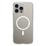 LinkMejor Crystal Series Transparent Mobile Phone Case for iPhone 16 Pro Max Magnetic Adsorption Protective Mobile Cover for iPhone 16 Plus
