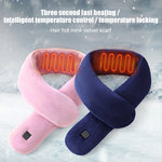 LinkMejor 3 Gears Electric Heating Scarf 80-100cm Adjustable USB Rechargeable Uniex Fashion Winter Warm Neckerchief Plush Collar