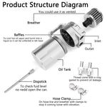 300ML Oil Catch Can Kit Universal Gas Recovery Pot Reservoir Tank Air Filter