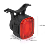 LinkMejor Smart Sensing Brake Bicycle Taillight 6 Lighting Modes Waterproof Type-C Charging Bike Rear Light for MTB Night Riding Warning Safety