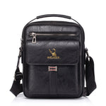 LinkMejor PU Leather Men's Messenger Bag Trend Retro Business Men's Shoulder Bag Waterproof Carry-on Bag Crossbody Bag Men's Backpack