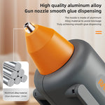 LinkMejor Home Hot Melt Glue Gun 20W 110V-240V Quick Preheat 7mm Sticks Aluminum Alloy Nozzle Compact Design 30PCS/60PCS Optional Glue Sticks