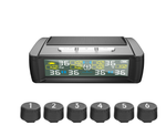 Tire Pressure Monitor System 6-Wheel Solar RV Tire Pressure Monitoring Supports Atmospheric Pressure Tire Pressure Monitoring System