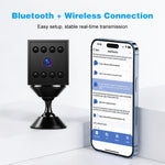 W10 1080P HD Wireless Security Camera 2.4GHz WiFi Night Vision Motion Alert 130° Wide Angle Smart Home Surveillance Cam Magnetic Mounted