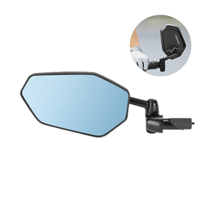 LinkMejor Bicycle Rearview Mirror 360° Adjustable Anti-glare HD MTB Handlebar Reflective Mirror for Riding Safety
