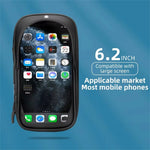 LinkMejor B17-7 6.2'' Portable Touch Screen Phone Holder Bicycle Bag 360° Adjustable Waterproof Bike Front Frame Bag