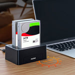 LinkMejor K3082 USB3.0 Dual Bay Hard Drive Copier Efficient Heat Dissipation for 2.5" / 3.5" SATA Serial Port SSD Solid State Drive