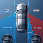 LinkMejor 2PCS Adjustable Car Mirror Blind Spot Mirror Auxiliary  Mirror HD 360° Wide Angle Crew Suction Cup