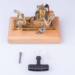 LinkMejor M16C Air-cooled Single Cylinder 4-strokes Mini Vertical Gasoline Speed-controlled IC Engine Model with Water Vane Pump Science Discovery Education Desktop Decorations Collection Toys