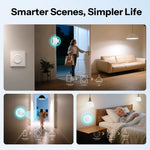 LinkMejor MINIR4M-E Matter Over WiFi Smart Wall Switch Orb-MW1 Fusion Series Voice Control Google Home Alexa Works With Apple Home