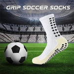 1 Pair Men's Anti-Slip Sport Socks Football Soccer Basketball Tennis Outdoor Grip Cycling Riding Comfortable Non-Slip Design