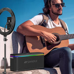 LinkMejor G003 Speaker bluetooth Speakers with Microphone 98mm*2 58mm*2 Drivers DSP Chip RGB Lighting TWS IPX6 Waterproof Hands-free Call Support TF Card USB AUX Outdoors Portable Speaker