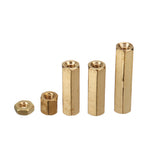 350Pcs Hexagonal Copper Column M2 Hex Nut Standoff Single Head Pillar MFF Male-Female Female For PCB Board Motherboard Spacer