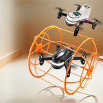 LinkMejor S166 Removable 2 Batteries Design Climb Wall Flat Running AIR Flying Modes with Gradient Lighting 360° Stunt Roll Grid Full Protection Child Gift RC Toys Drone Quadcopter RTF