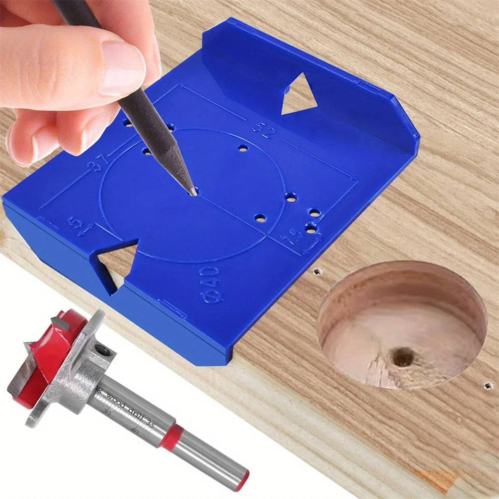 35mm/40mm Hinge Drilling Locator Alloy Drill Bit Positioning Tool for Cabinet Door Hinge Installation Accurate and Efficient