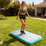 WaveRite 100x60x10cm AirBlock Inflatable Gymnastics Mat Gym Block Tumbling Block Training Block Training Mat Sports Block Gym Block with Pump