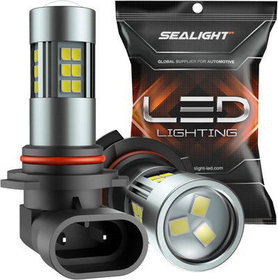 LinkMejor F1 Pair 4W 380LM Car LED Headlight Blubs 6000K Cool White IP67 Waterproof LED Fog Light Bulbs