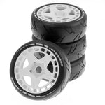 4PCS Rally On-Road Tires Wheels 17mm Hex for ARRMA ZD Racing HSP HNR X3GT 1/7 1/8 RC Car Vehicles Model Parts
