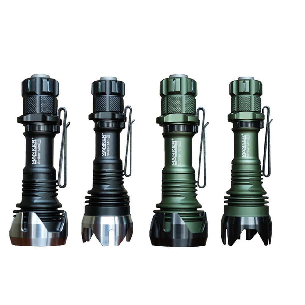 Manker 430 Meters EDC Pocket Tactical Flashlight 14500 Battery Long Range 635 Lumens Rechargeable Mini LED Torch for Camping Lantern Fishing Outdoor