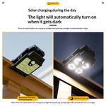 Elfeland Solar Powered Clip Light Multi-Lighting Modes Wide Angle Sensor IP65 Waterproof Solar Charging Wall Lamp for Outdoor Garden Courtyard