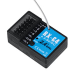LinkMejor T-6819A 2.4GHz 4CH Transmitter with RX-G4 Light Control Mini Receiver for RC Car Boat Tank Models