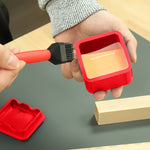 LinkMejor Silicone Glue Brush Kit Non Stick Adhesive Applicator Easy Clean Black Bristles Storage Pod for Woodworking Arts Crafts Projects