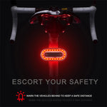 LinkMejor Colorful RGB USB Rechargeable LED Bike Taillight 14 Light Modes Waterproof Safety Rear Light for Night Riding Cycling Equipmen