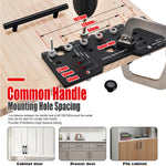 Adjustable Aluminum Alloy Cabinet Hardware Jig Shelf Pin Jig with 2 PCS 1/4 Inch Drill Bits Woodworking Pocket Hole Punch Locator Drill Guide