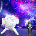 LinkMejor Astronaut Galaxy Projector Lamp 360° Rotating Starry Sky Light with 7 Nebula Effects Remote Control