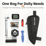 WEST BIKING 1L Bicycle Top Tube Bag Narrow Side Design Velcro Fastening Portable Zipper Storage Cycling Bag for MTB & Road Bikes