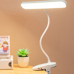 LinkMejor Clip-On Desk Lamp 4000mAh Battery Rechargeable 3 Color Temperatures Dimmable Flexible Gooseneck USB Powered