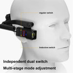 Bikight  1200 Lumens Smart Sensor Headlamp Hand Motion Control USB Rechargeable Headlight IPX5 Waterproof Adjustable Brightness Ultra Lightweight LED Fishing Running Cycling Head Light