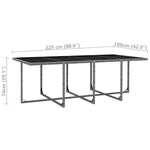 13 Piece Outdoor Dining Set with Cushions Poly Rattan Anthracite
