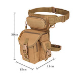 Men's Sports Tactical Waist Pack Drop Leg Bag Adjustable Strap Waterproof Oxford Fabric Crossbody Bags for Outdoor Riding Travel