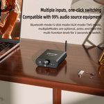 LinkMejor YS-T100w Bluetooth Power Amplifier 100W TWS Zinc Alloy Hi-Fi Audio Receiver Wireless Streaming 5.3 Frequency Range 20Hz-20KHz Lossless Playback Multiple Inputs for Home Theater