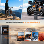 LinkMejor 150PSI Portable Wireless Air Pump 7.4V Digital Display Tire Inflator for Cars Motorcycles Bicycles Basketballs Inflate