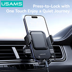 LinkMejor ZJ090 One-Touch Air Vent Car Phone Holder 360° Rotation Auto-Lock Universal Car Phone Mount for 4.5-6.9 Inch Mobile Phones