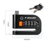 LinkMejor Motorcycle Password Disc Lock Bike High Security Anti-Theft Padlock Waterproof Alloy Bicycle Brake Rotor Lock