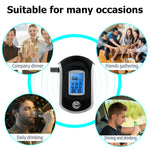 Mini Breath Alcohol Tester Portable Drunk Driving Detector Alcohol Tester with 5 Mouthpieces Professional Digital Breath Breathalyzer LCD Dispaly Driving Breath Alcohol Tester