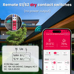 TONGOU Tuya WiFi 2-Gang Temperature Humidity Sensor Smart Switch Timer Function Smart Life APP Work with Alexa Google Home