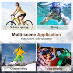MZ02 5MP HD 2.4G WIFI Thumb Action Camera 4K Ultra HD Wide Angle Electronic Anti-Shake Underwater Shooting Waterproof Portable Mini Sport Camera with App Remote Control for Vlogging Recording