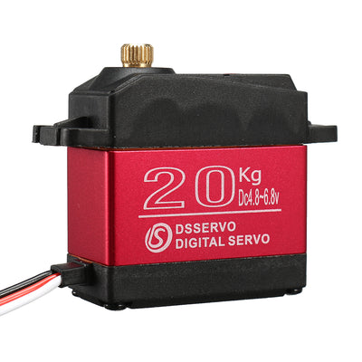 LinkMejor DS3218MG Waterproof 20KG High Speed Metal Gear 180°/270° Digital Servo For 1/8 1/10 1/12 Scale RC Cars