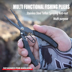 LinkMejor Fishing Line Cutter Pliers Stainless Steel Multifunctional Fishing Line Clamp Tools for Outdoor Saltwater Freshwater Fishing