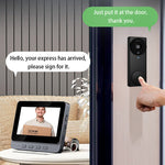 M17S Video Doorbell 4.3" Screen Infrared Night Vision Two-Way Audio 256GB Support Wireless Home Security Camera
