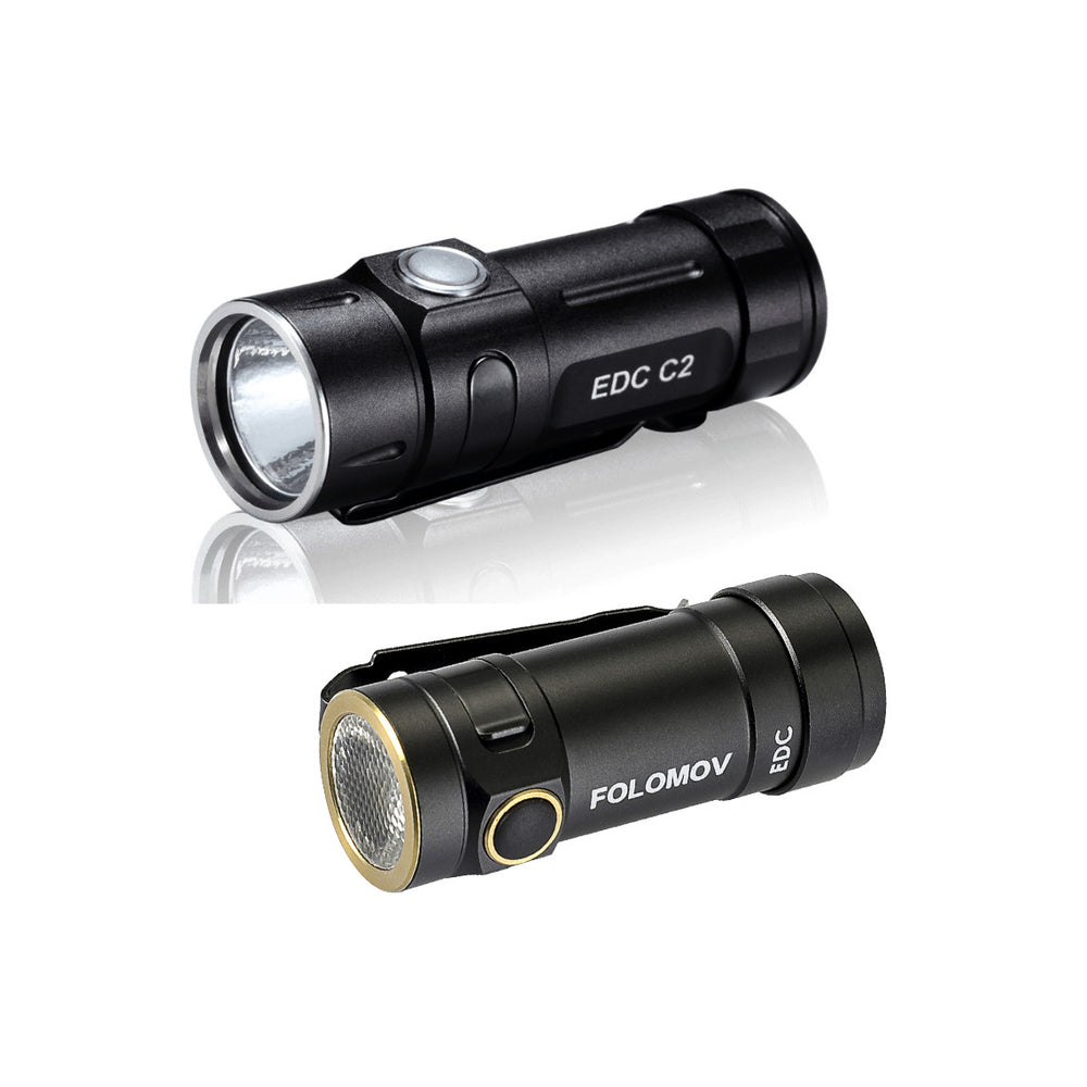 LinkMejor C2 / EDC C2 Nichia E21A High CRI98 Compact EDC LED Flashlight With 14300 Battery Ulralight Pocket Clip Light Mini LED Torch EDC Survival Tools 3000K/5700K